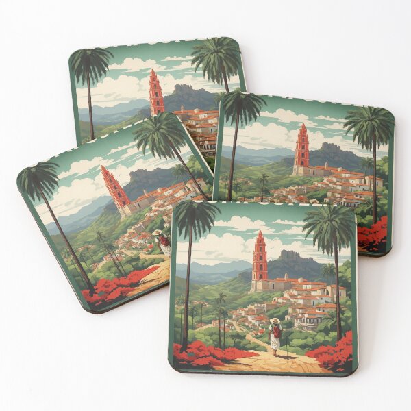 Item preview, Compostela de Indias Nayarit Magic Town Mexico Vintage Travel Tourism Poster  designed and sold by TravelersGems.