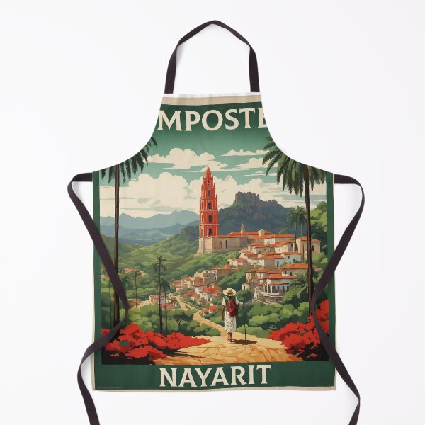 Item preview, Compostela de Indias Nayarit Magic Town Mexico Vintage Travel Tourism Poster  designed and sold by TravelersGems.