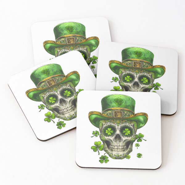 Item preview, Saint Paddys Patricks Sugar Skull Leprechaun designed and sold by Wild-Co.