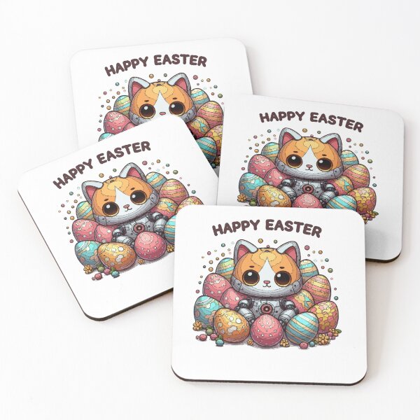 Item preview, Funny Easter Robot Cat designed and sold by Cat_opia.