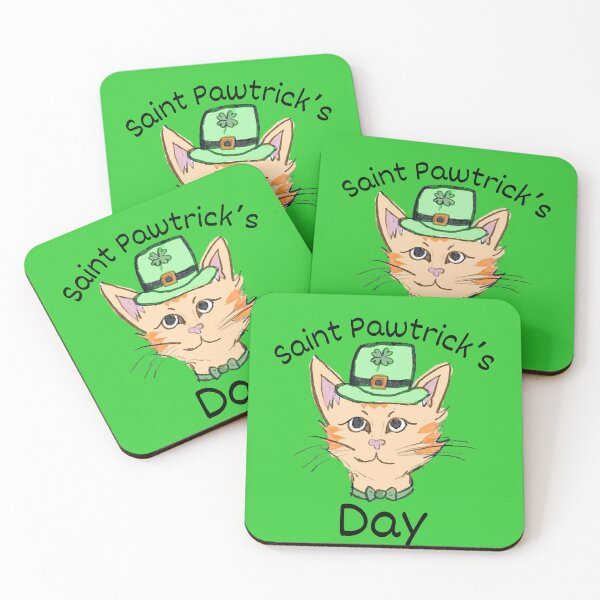 Item preview, Happy Saint Pawtrick's Day Saint Patrick's Cat Gifts designed and sold by Laugh-Lines.