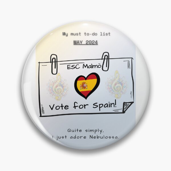 Item preview, EUROVISION SONG CONTEST 2024, VOTE FOR SPAIN designed and sold by CreativeBizarre.