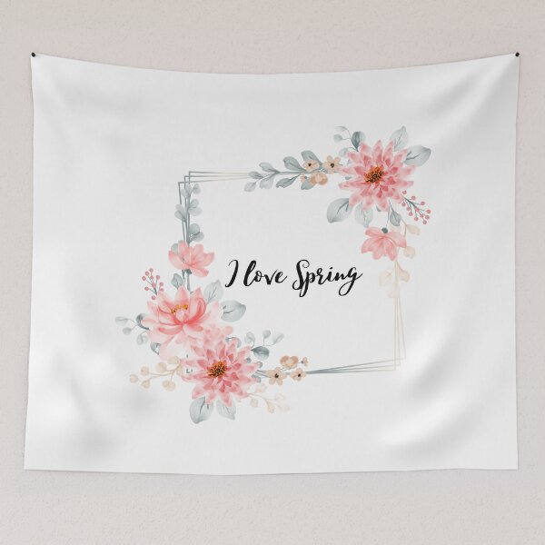 Item preview, Flowers With Inscription I Love Spring  designed and sold by M R Design.