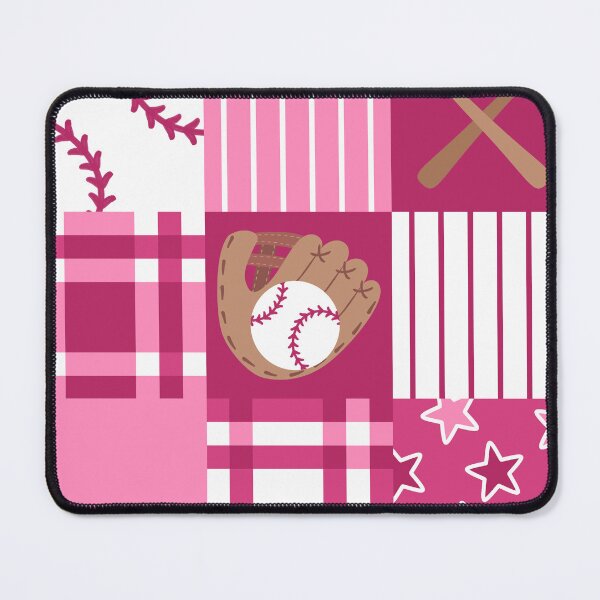 Item preview, Baseball Quilt Squares Girls Pink Sports designed and sold by SamAnnDesigns.
