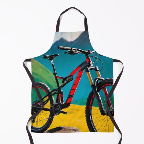 Item preview, Crimson Crest - Mountain Bike Amidst Majestic Peaks designed and sold by GrizzlyCollective.