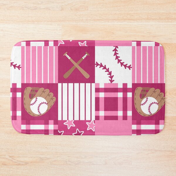 Item preview, Baseball Quilt Squares Girls Pink Sports designed and sold by SamAnnDesigns.