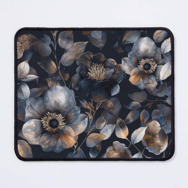 Item preview, Luxurious Golden Accented Floral Artwork designed and sold by ImagineCorner.