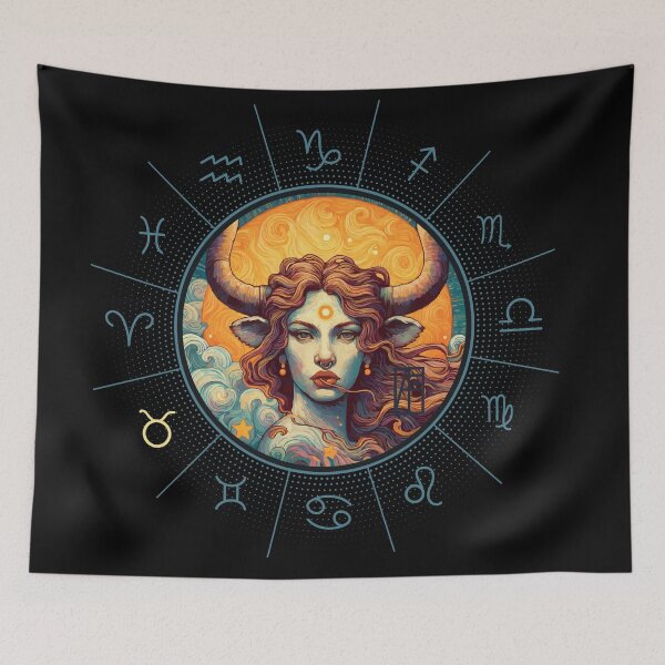 Artikelvorschau, ZODIAC Stier - Astrologischer STIER - STIER - ZODIAC-Zeichen - Van-Gogh-Stil - 12 entworfen und verkauft von ArtProjectShop.