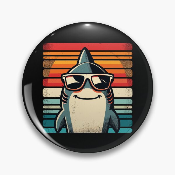 Item preview, Cool Retro Shark in Sunglasses 70s 80s 90s Funny Shark designed and sold by KsuAnn.