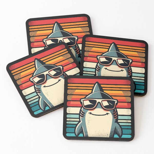 Item preview, Cool Retro Shark in Sunglasses 70s 80s 90s Funny Shark designed and sold by KsuAnn.