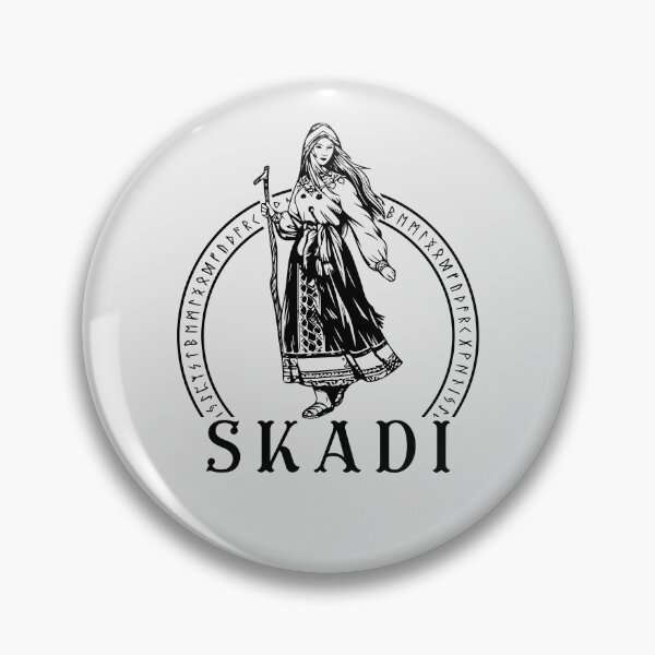 Item preview, Skadi Viking Goddess of Norse Mythology with runes designed and sold by Lady-Frost.