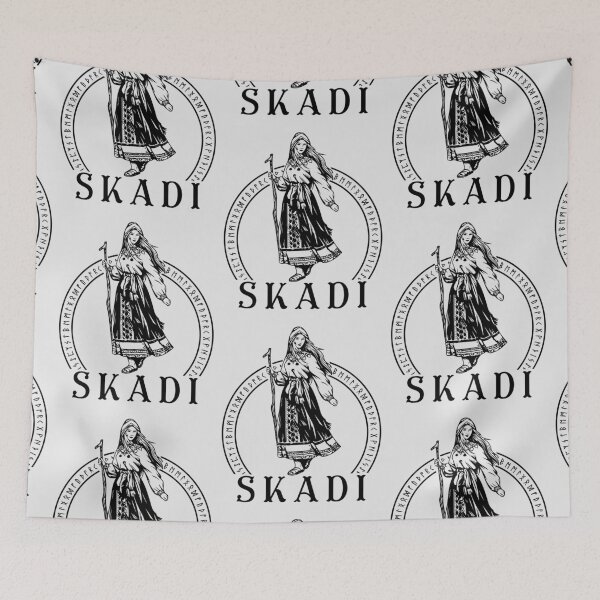 Item preview, Skadi Viking Goddess of Norse Mythology with runes designed and sold by Lady-Frost.