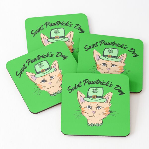 Item preview, Happy Saint Pawtrick's Day Saint Patrick's Cat Gifts designed and sold by Laugh-Lines.