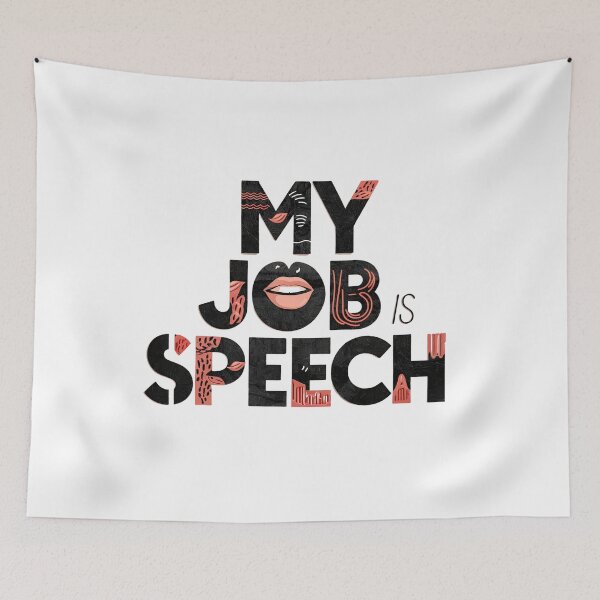 Item preview, My Job Is Speech - Speech Therapy Coach Language Pathologist Art designed and sold by najega911.