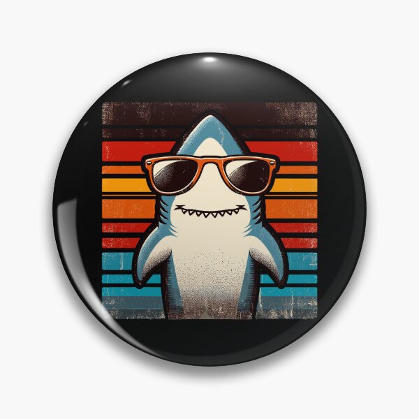 Item preview, Cool Retro Shark in Sunglasses 70s 80s 90s Funny Shark designed and sold by KsuAnn.