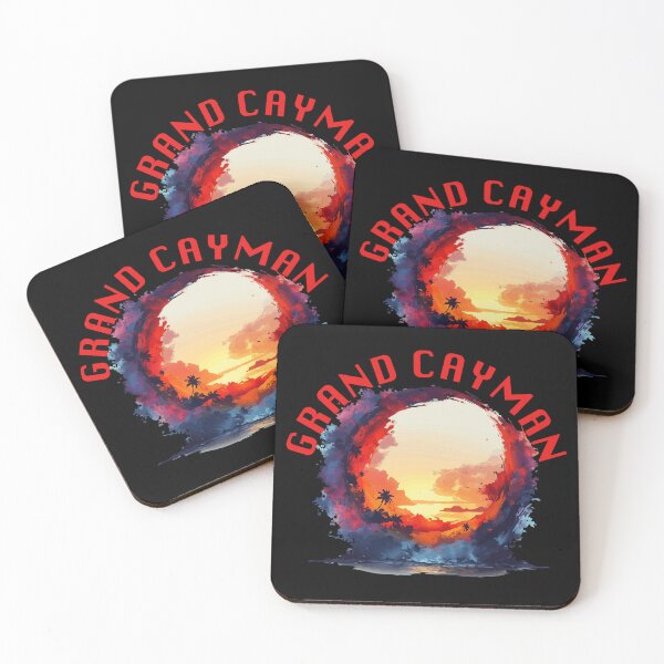 Item preview, Grand Cayman Sunset (with Red Lettering designed and sold by VelvetRoom.