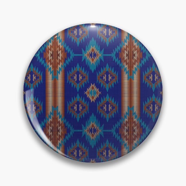 Item preview, Sarape print Blue and Brown designed and sold by Marcia and Ron Stacy Studios.