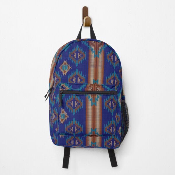 Item preview, Sarape print Blue and Brown designed and sold by Marcia and Ron Stacy Studios.