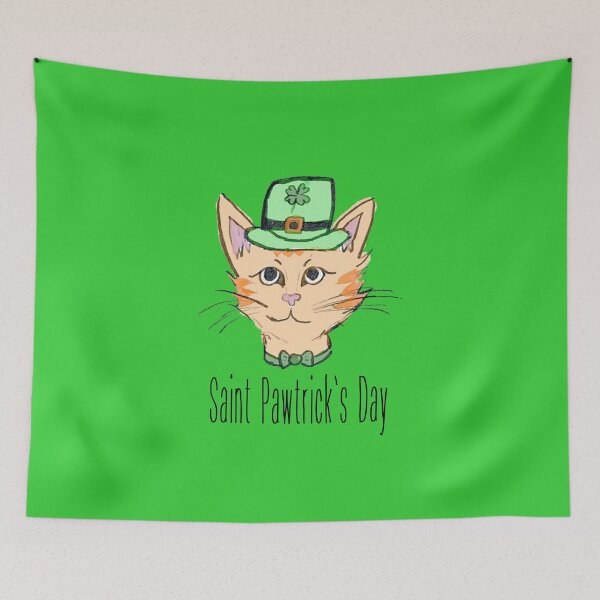 Item preview, Happy Saint Pawtrick's Day Saint Patrick's Cat Gifts designed and sold by Laugh-Lines.