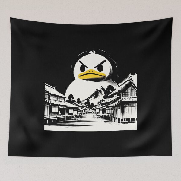 Item preview, Japanese Big Duck Monster Pun Funny Duck designed and sold by KsuAnn.