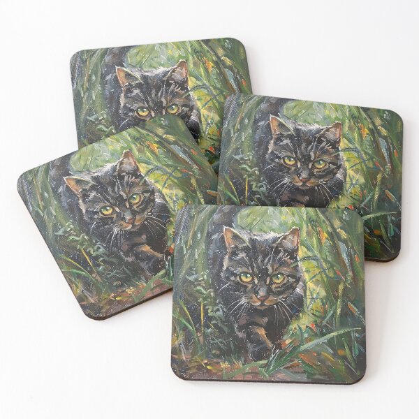 Item preview, Mischievous Cat stalking elusive prey designed and sold by CatsAndDogs-TF.