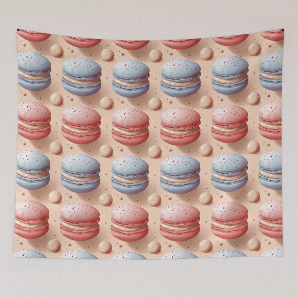 Item preview, Delectable Macarons with Sprinkles Confection - blue and pink - food designed and sold by PICbyFemke.