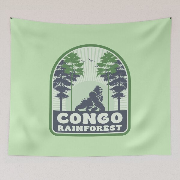 Item preview, Congo Rainforest Vintage Gorilla Design designed and sold by CynthiaGraphics.