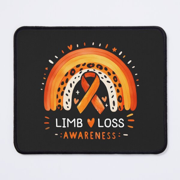 Item preview, Limb Loss Awareness Rainbow Cute Orange Ribbon  designed and sold by HowToCanadian.