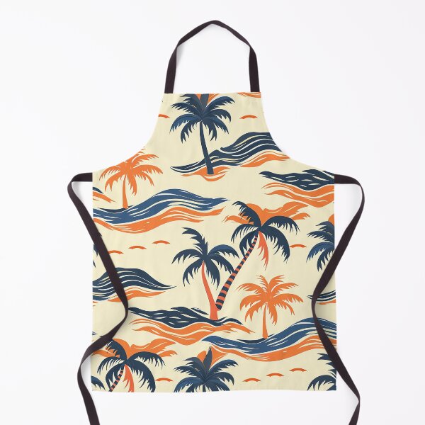 Item preview, Tropical Serenity: Palm and Wave Pattern designed and sold by UnTangle.