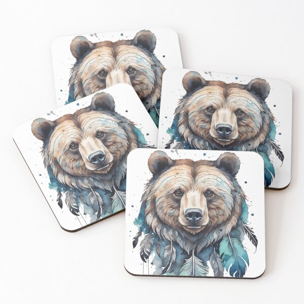 Item preview, watercolor bear designed and sold by Mo-rx.