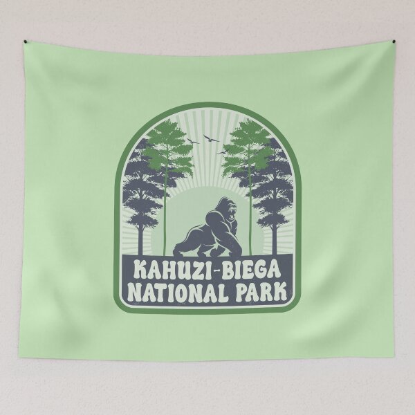 Item preview, Kahuzi Biega National Park Vintage Gorilla Design designed and sold by CynthiaGraphics.