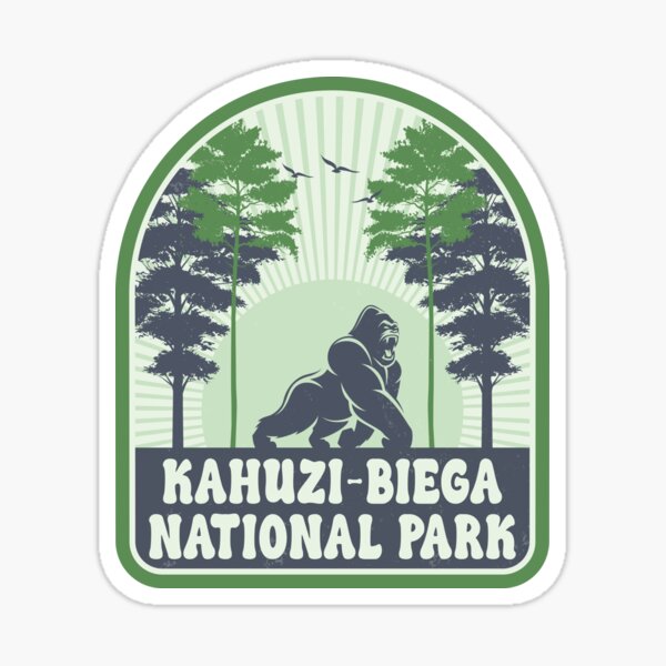 Item preview, Kahuzi Biega National Park Vintage Gorilla Design designed and sold by CynthiaGraphics.