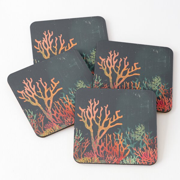 Item preview, Corals aquatic life print  designed and sold by Wildflow Creations.