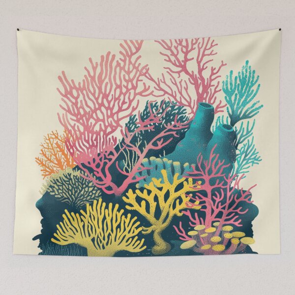 Item preview, Coral reef aquatic life print  designed and sold by Wildflow Creations.