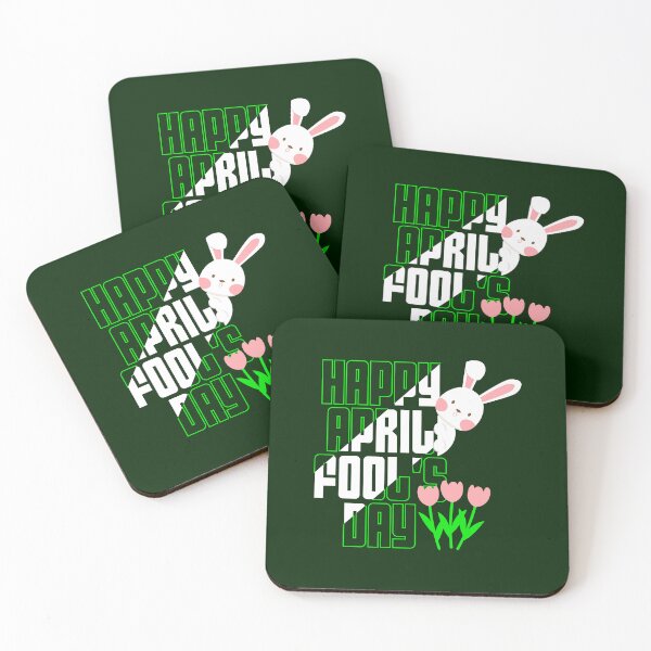 Item preview, Happy April Fools Day, 1st April, rabbit, tulips designed and sold by Cerulean-Shop.