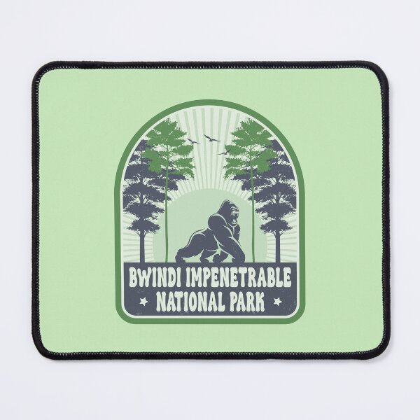 Item preview, Bwindi Impenetrable National Park Vintage Gorilla Design designed and sold by CynthiaGraphics.