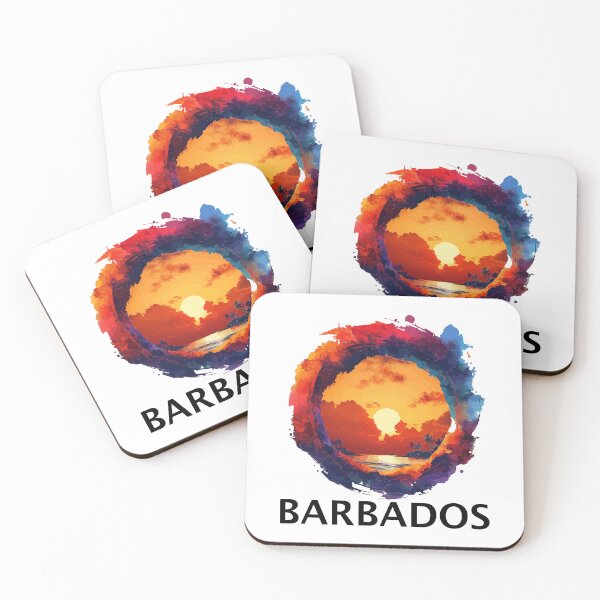 Item preview, Barbados Sunset (with Black Lettering) designed and sold by VelvetRoom.