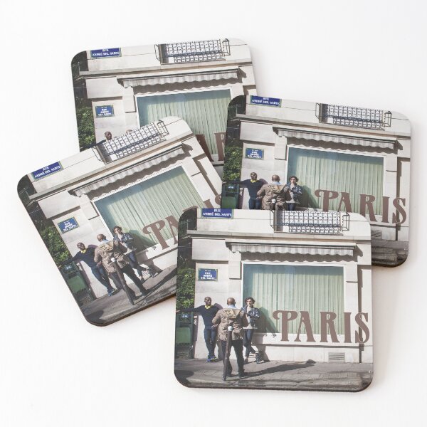 Item preview, Urban Encounter: Men Enjoying the Sun in Paris designed and sold by InbalTurShalom.