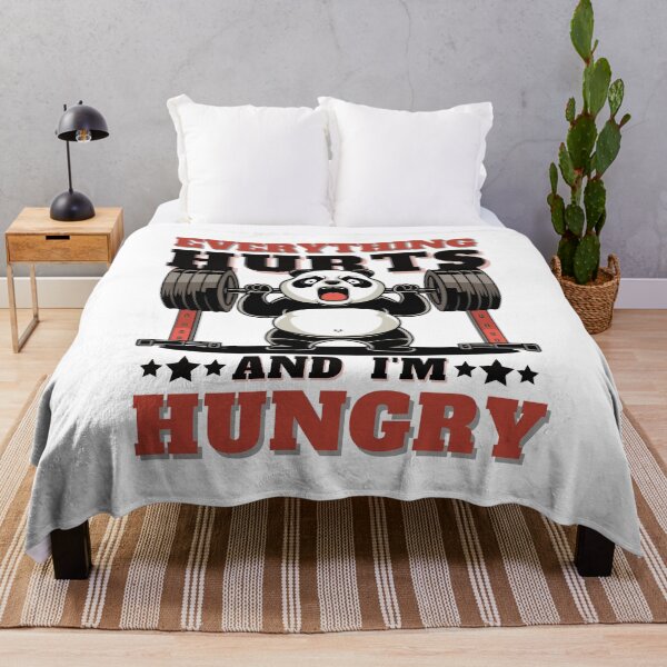 Item preview, Funny Panda Gym Everything Hurts And I'm Hungry Workout Motivation fitness designed and sold by MotivaChic.