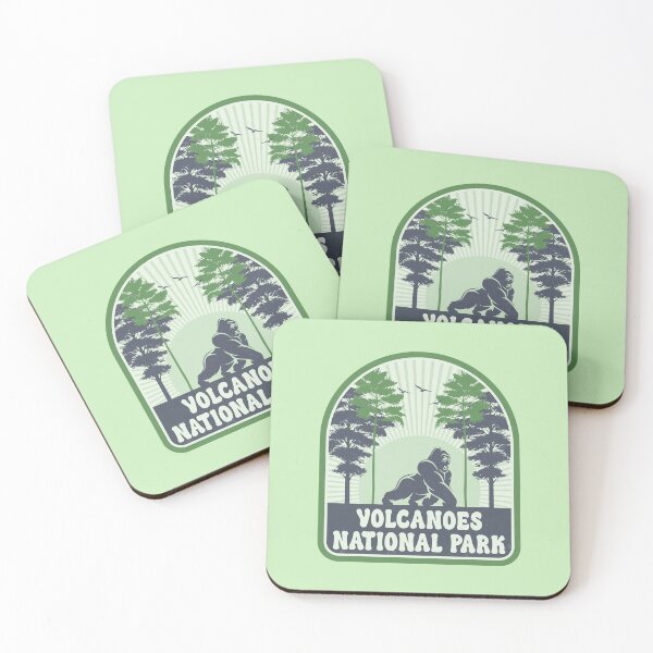Item preview, Volcanoes National Park Vintage Gorilla Design designed and sold by CynthiaGraphics.