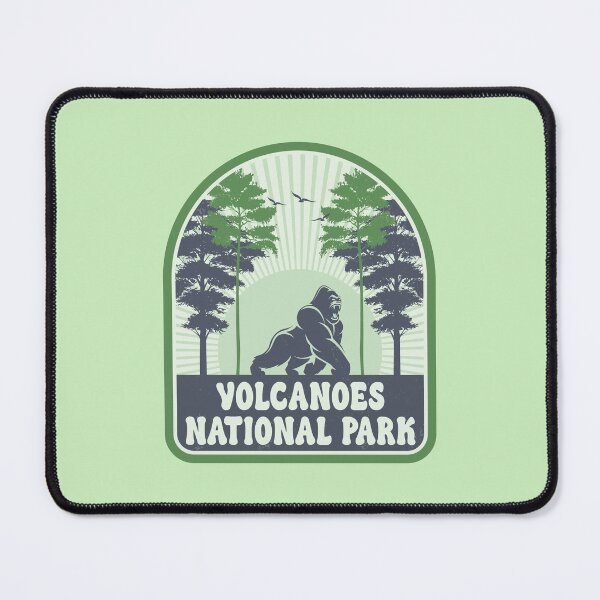 Item preview, Volcanoes National Park Vintage Gorilla Design designed and sold by CynthiaGraphics.