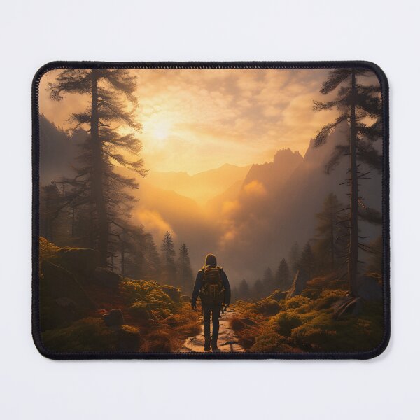 Item preview, Hiking in Solitude: A Journey Through the Misty Forest designed and sold by Shirtastically.