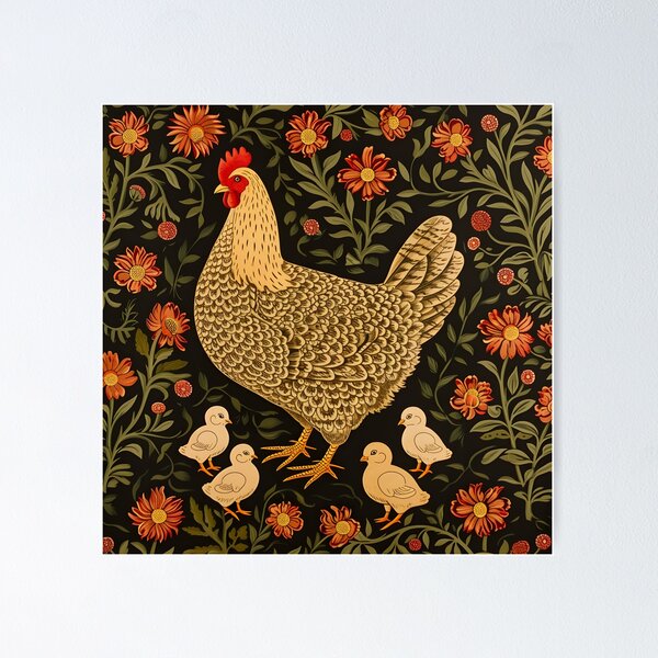 Chickpea 12x12 Folk store Story Chicken Painting