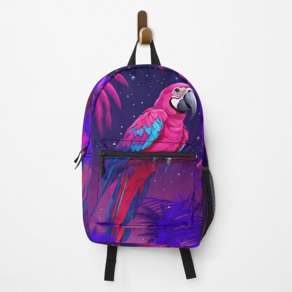 Item preview, Parrot and palms at evening, sky fall of stars, exotic vibes designed and sold by Sugar Wisdom .