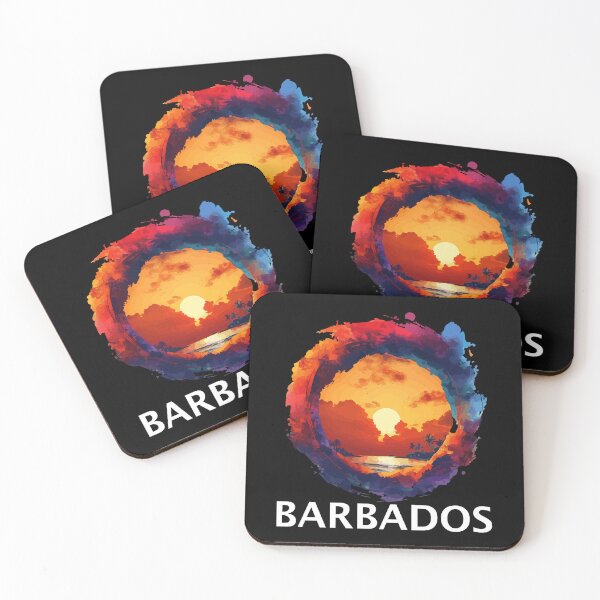 Item preview, Barbados Sunset (with White Lettering) designed and sold by VelvetRoom.