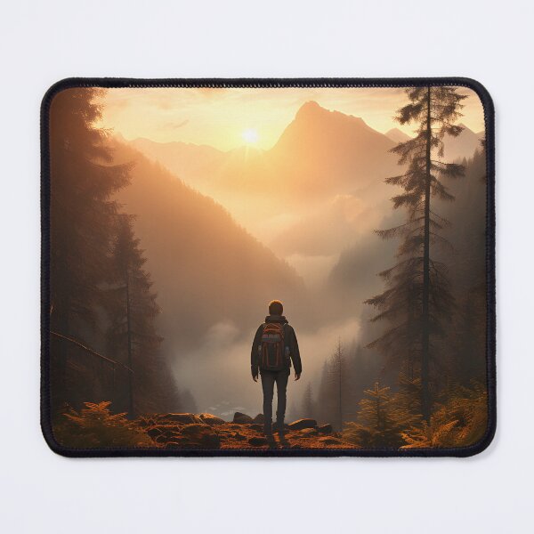 Item preview, Hiking in Solitude: A Journey Through the Misty Forest designed and sold by Shirtastically.