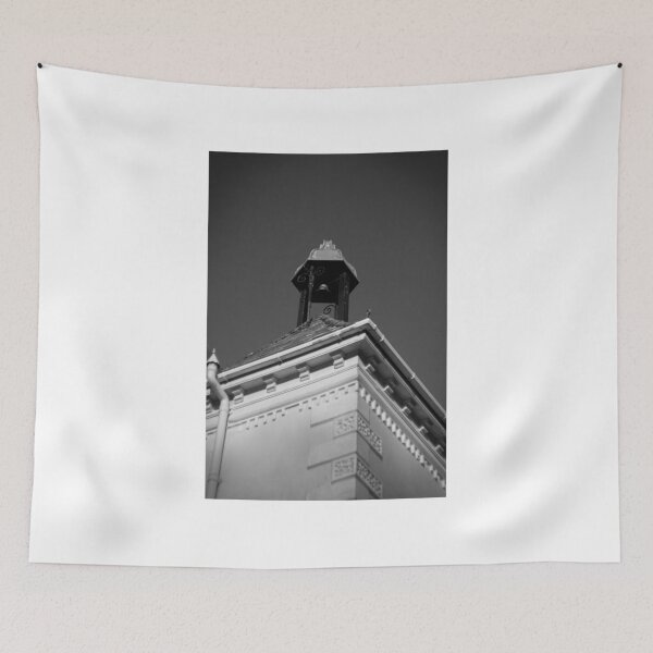 Item preview, Black and white bell tower designed and sold by MichaelPhotos.