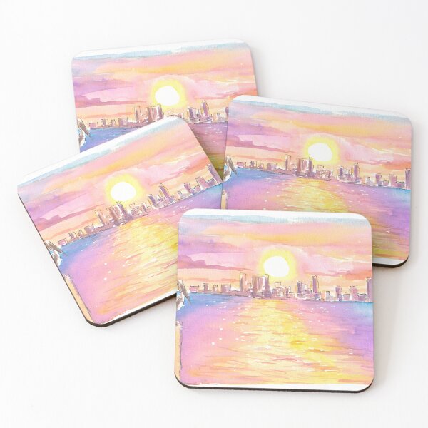 Item preview, Saint Petersburg Florida Skyline in Golden Sunset designed and sold by artshop77.