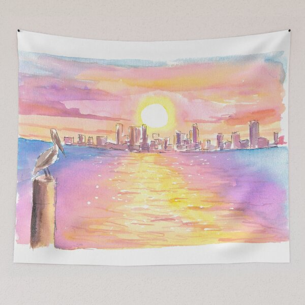 Item preview, Saint Petersburg Florida Skyline in Golden Sunset designed and sold by artshop77.