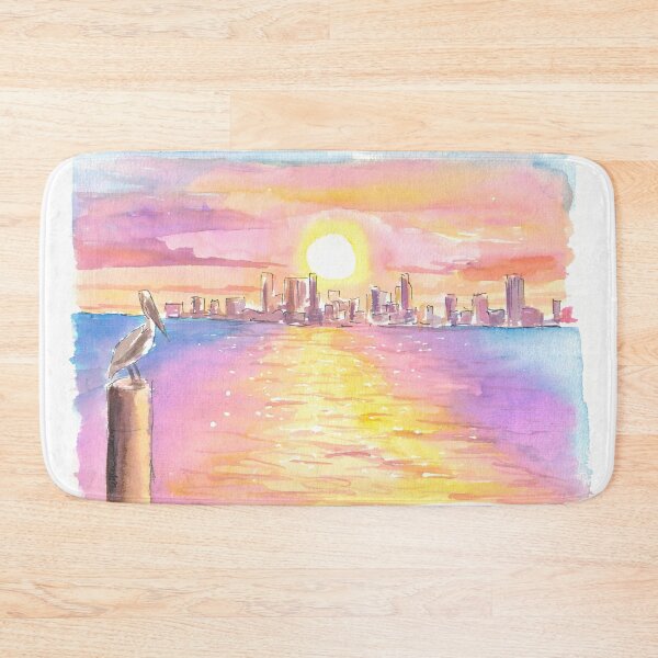 Item preview, Saint Petersburg Florida Skyline in Golden Sunset designed and sold by artshop77.